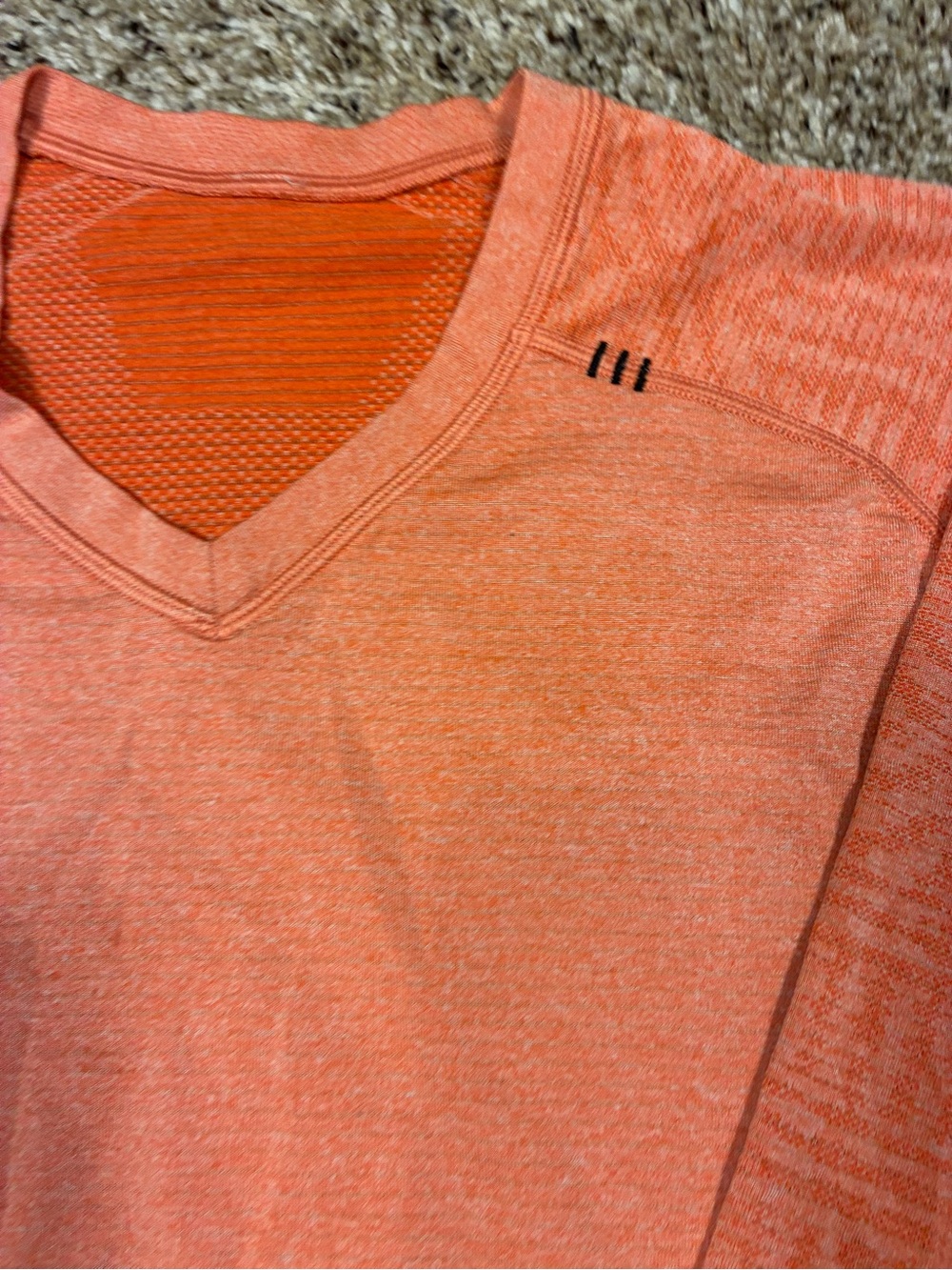 Lululemon Mens Metal Vent Tech Long Sleeve Tee Heathered Duck Sauce - Picture 11 of 15